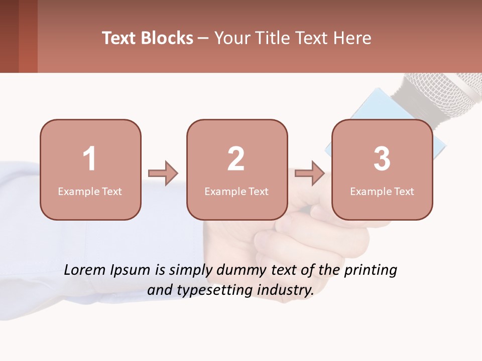 A Person Holding A Microphone In Their Hand PowerPoint Template