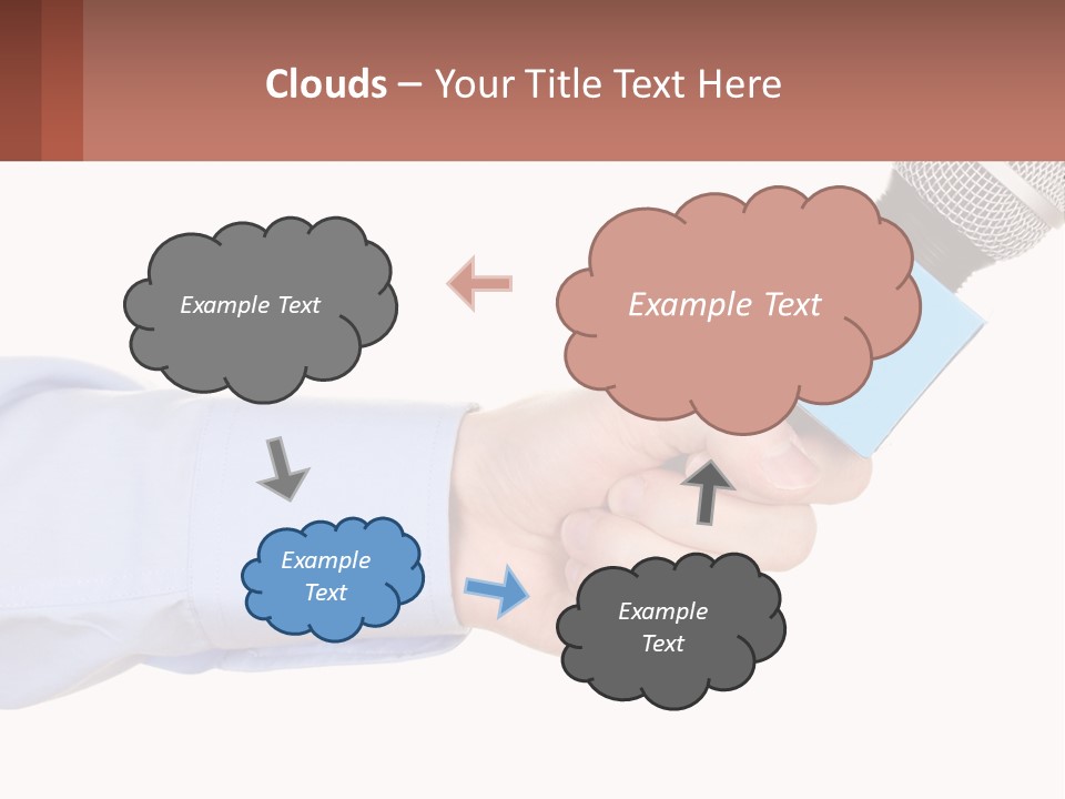 A Person Holding A Microphone In Their Hand PowerPoint Template