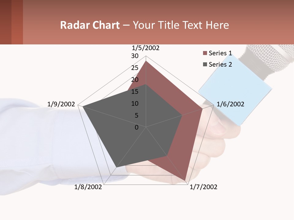 A Person Holding A Microphone In Their Hand PowerPoint Template