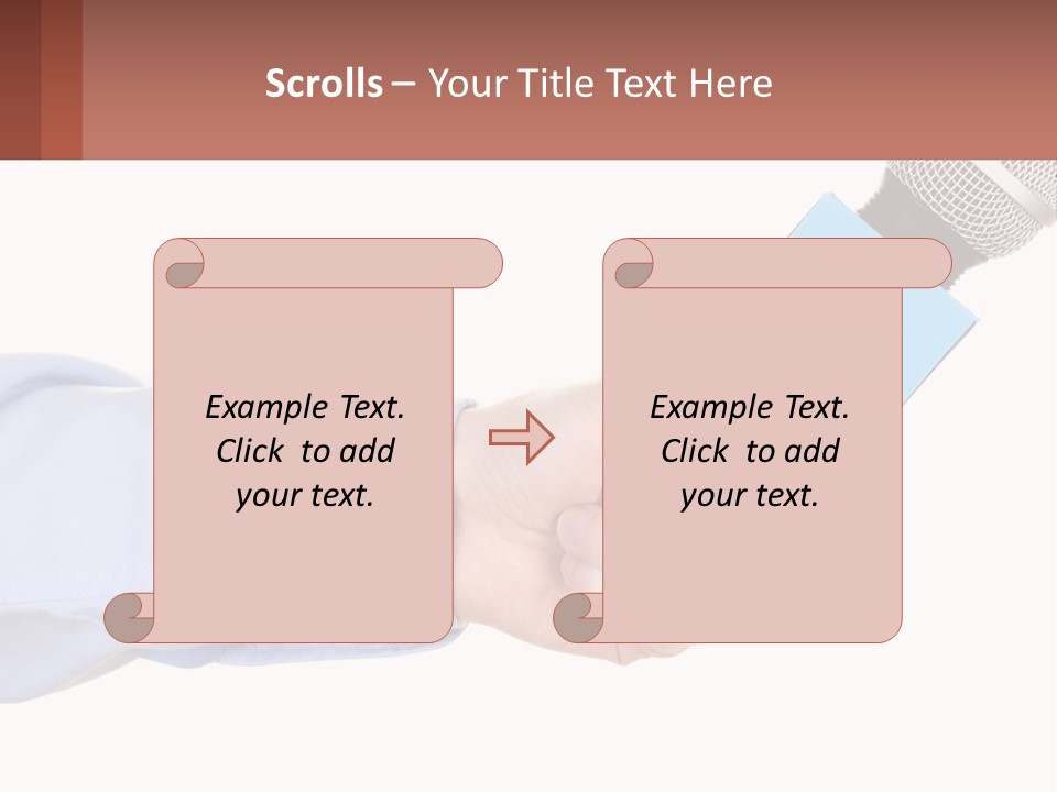 A Person Holding A Microphone In Their Hand PowerPoint Template