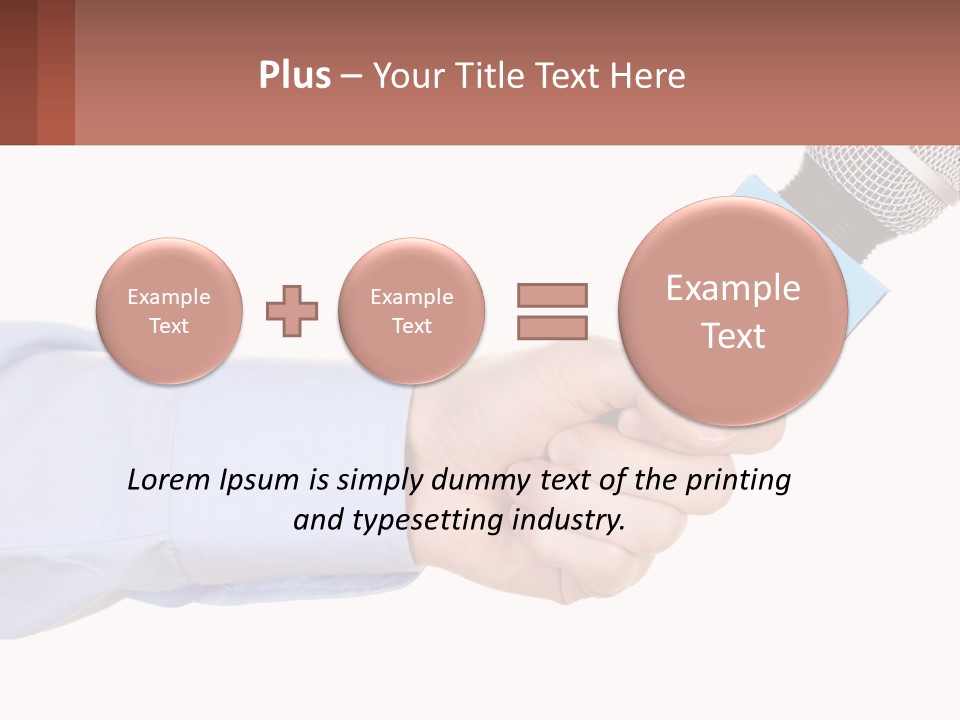 A Person Holding A Microphone In Their Hand PowerPoint Template