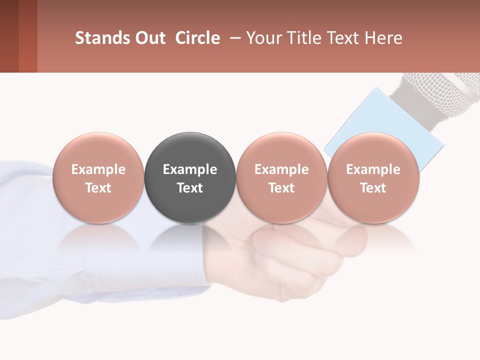 A Person Holding A Microphone In Their Hand PowerPoint Template