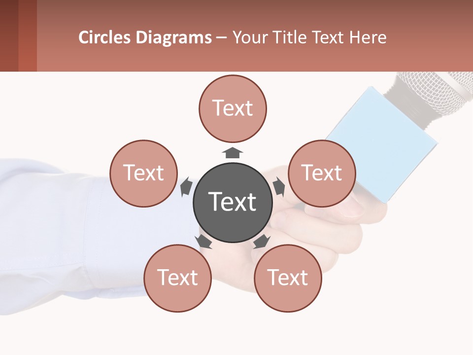 A Person Holding A Microphone In Their Hand PowerPoint Template