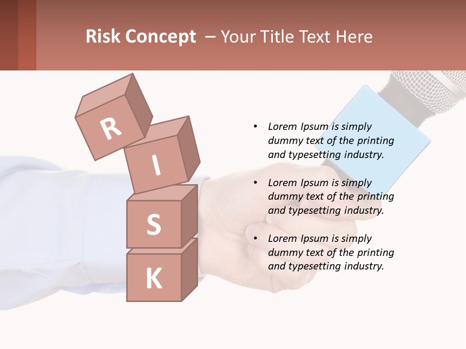 A Person Holding A Microphone In Their Hand PowerPoint Template