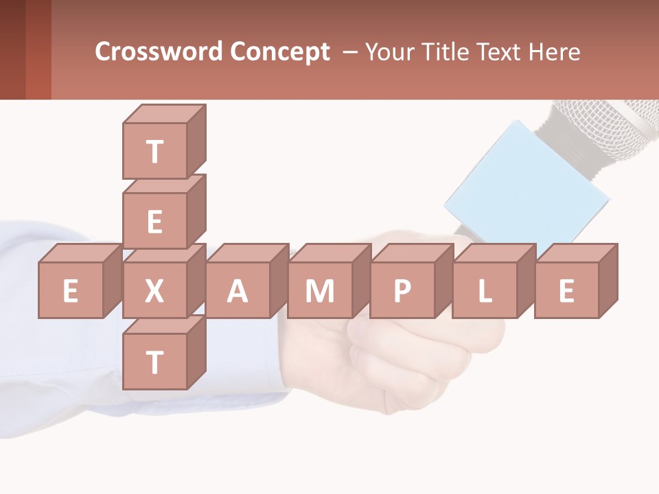 A Person Holding A Microphone In Their Hand PowerPoint Template