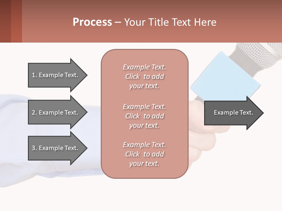 A Person Holding A Microphone In Their Hand PowerPoint Template
