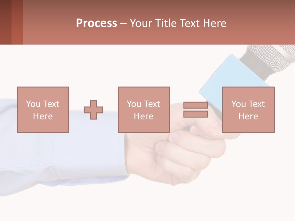 A Person Holding A Microphone In Their Hand PowerPoint Template