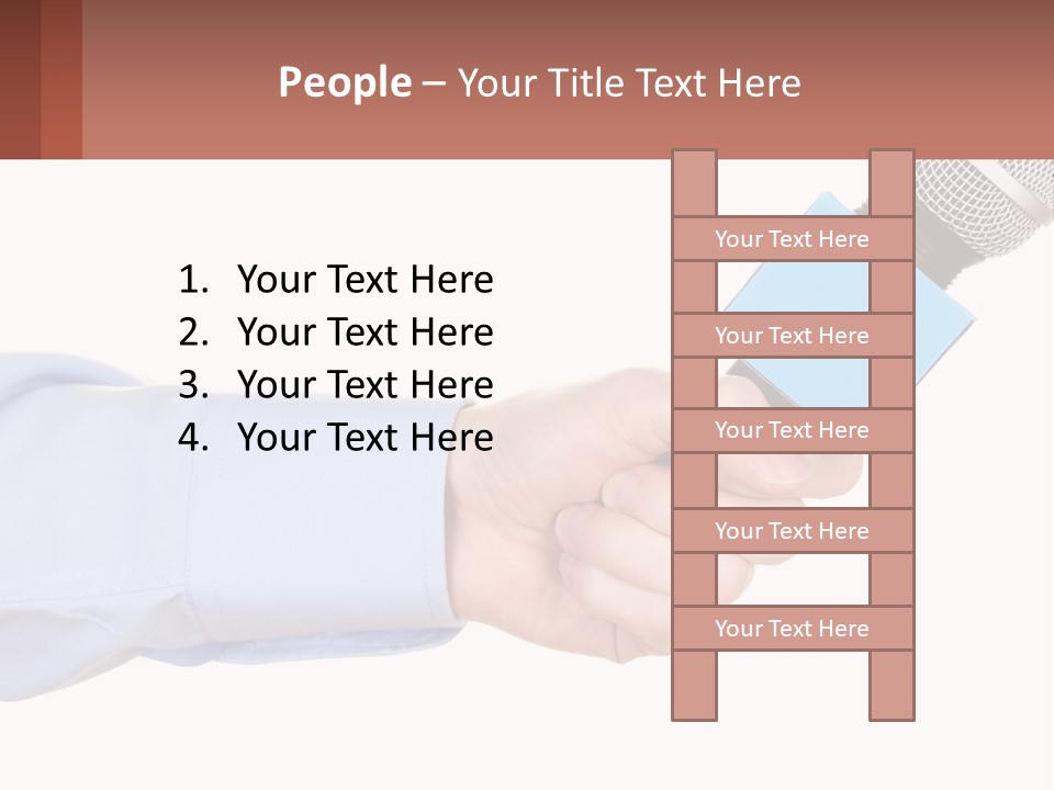 A Person Holding A Microphone In Their Hand PowerPoint Template