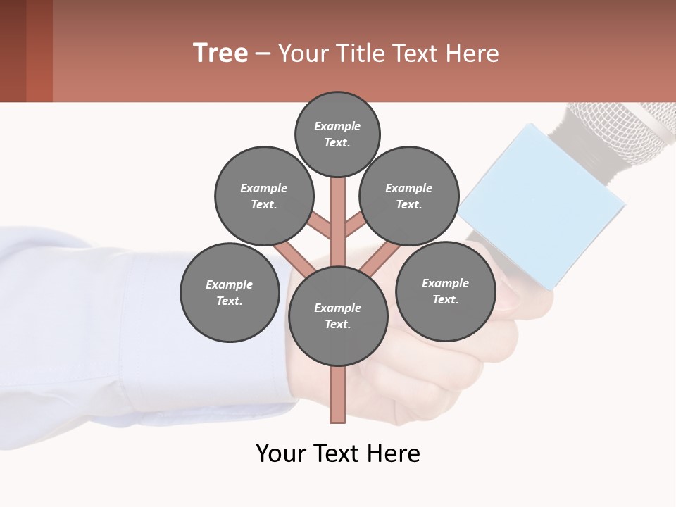 A Person Holding A Microphone In Their Hand PowerPoint Template