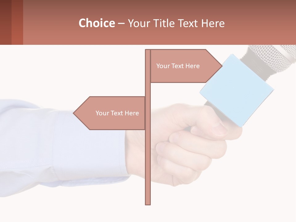 A Person Holding A Microphone In Their Hand PowerPoint Template
