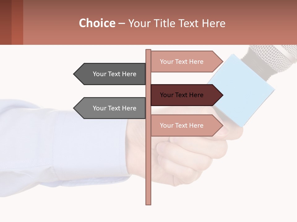 A Person Holding A Microphone In Their Hand PowerPoint Template
