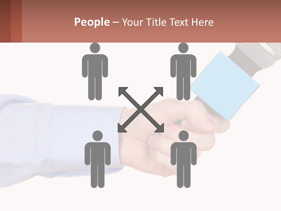 A Person Holding A Microphone In Their Hand PowerPoint Template