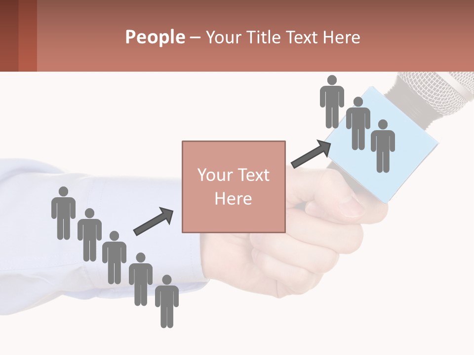 A Person Holding A Microphone In Their Hand PowerPoint Template