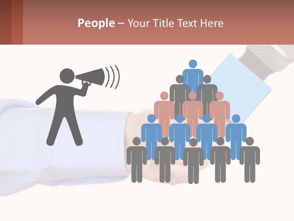 A Person Holding A Microphone In Their Hand PowerPoint Template