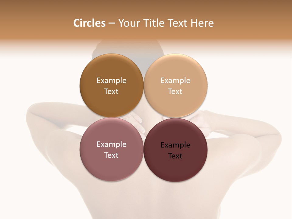 A Woman With Her Back To The Camera With Her Hands On Her Neck PowerPoint Template