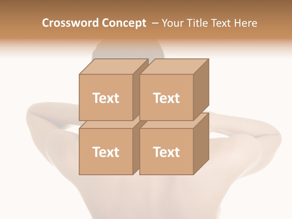 A Woman With Her Back To The Camera With Her Hands On Her Neck PowerPoint Template