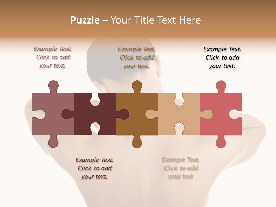 A Woman With Her Back To The Camera With Her Hands On Her Neck PowerPoint Template