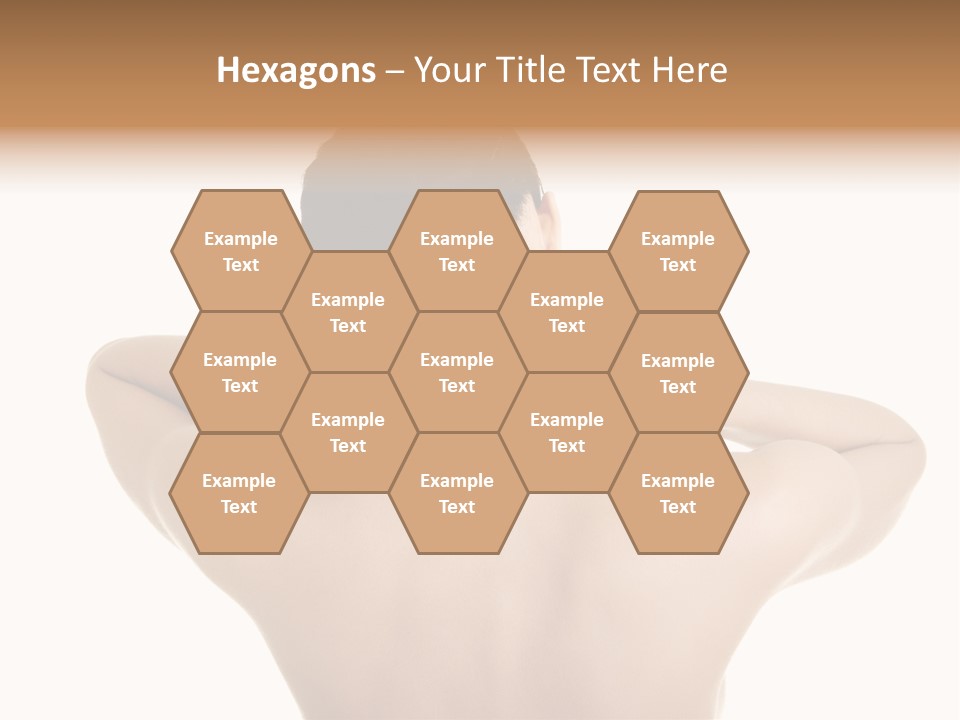 A Woman With Her Back To The Camera With Her Hands On Her Neck PowerPoint Template