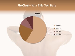 A Woman With Her Back To The Camera With Her Hands On Her Neck PowerPoint Template
