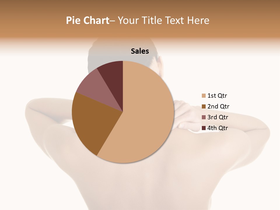 A Woman With Her Back To The Camera With Her Hands On Her Neck PowerPoint Template