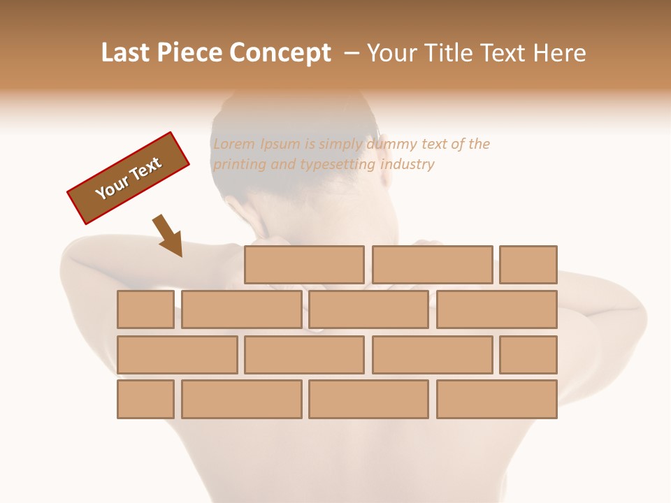 A Woman With Her Back To The Camera With Her Hands On Her Neck PowerPoint Template
