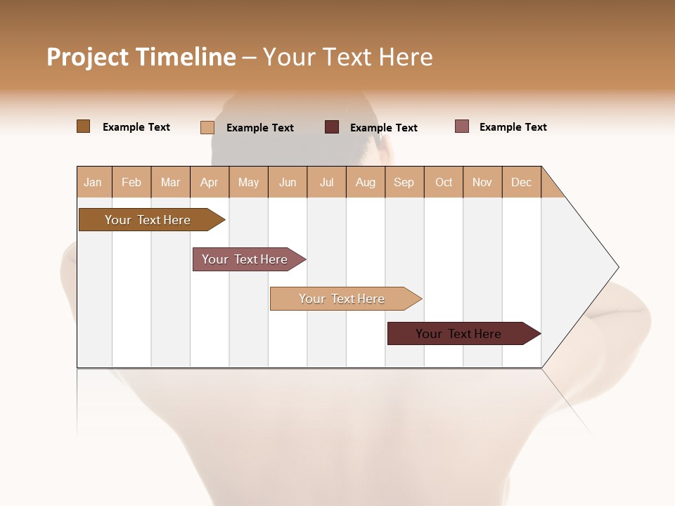 A Woman With Her Back To The Camera With Her Hands On Her Neck PowerPoint Template
