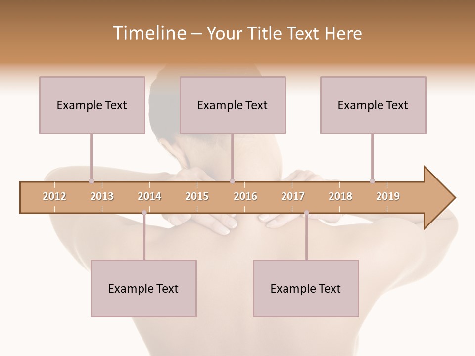 A Woman With Her Back To The Camera With Her Hands On Her Neck PowerPoint Template