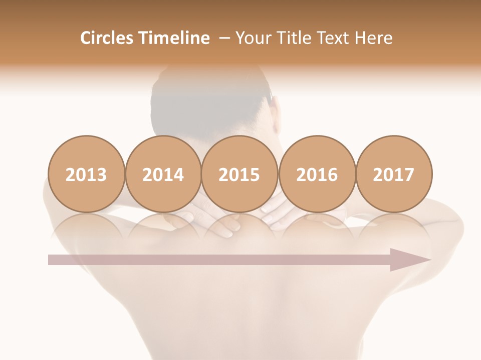 A Woman With Her Back To The Camera With Her Hands On Her Neck PowerPoint Template