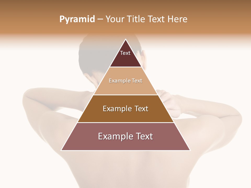 A Woman With Her Back To The Camera With Her Hands On Her Neck PowerPoint Template