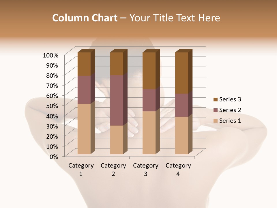 A Woman With Her Back To The Camera With Her Hands On Her Neck PowerPoint Template