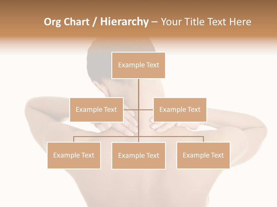 A Woman With Her Back To The Camera With Her Hands On Her Neck PowerPoint Template