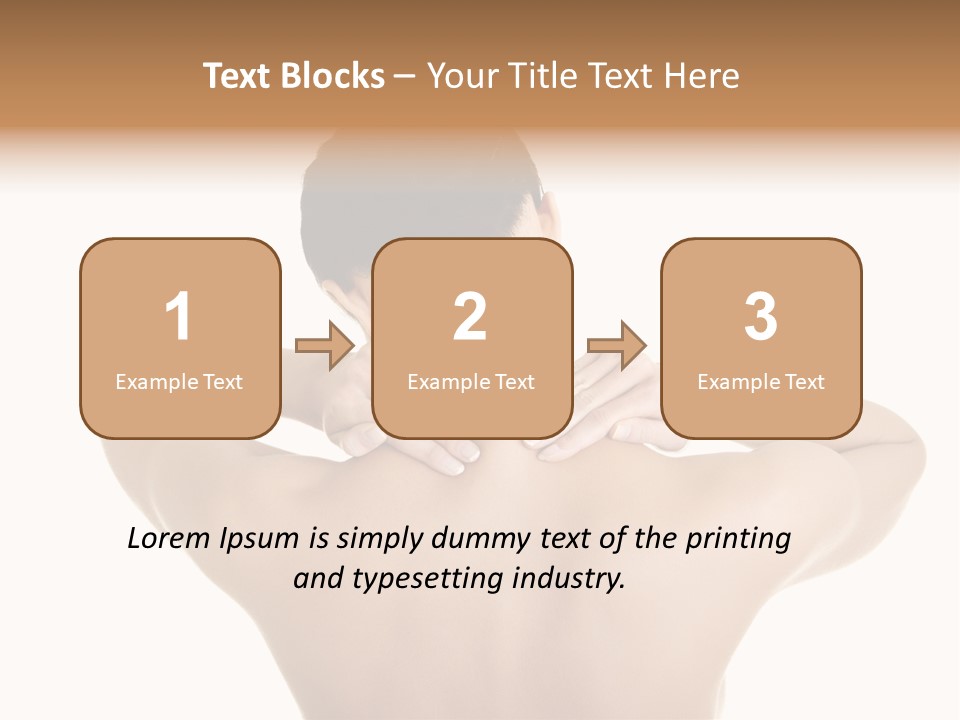 A Woman With Her Back To The Camera With Her Hands On Her Neck PowerPoint Template