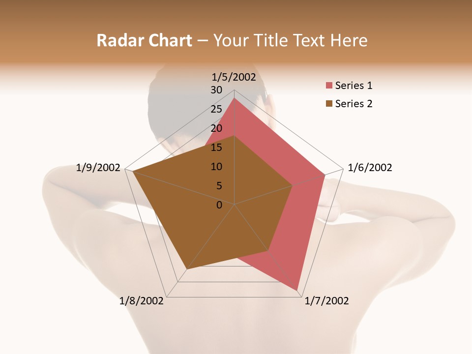 A Woman With Her Back To The Camera With Her Hands On Her Neck PowerPoint Template