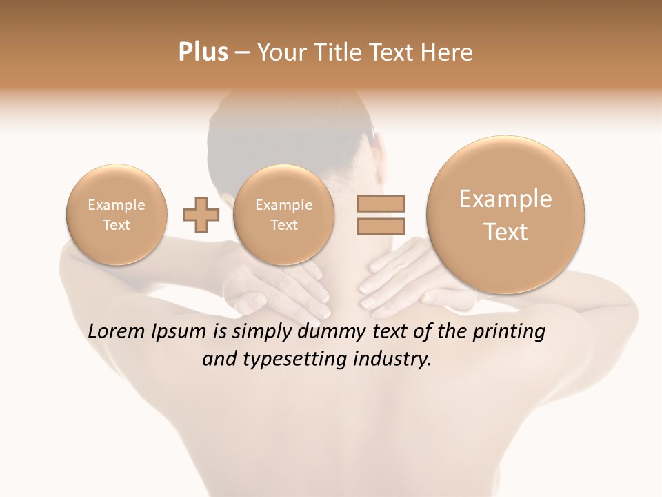 A Woman With Her Back To The Camera With Her Hands On Her Neck PowerPoint Template