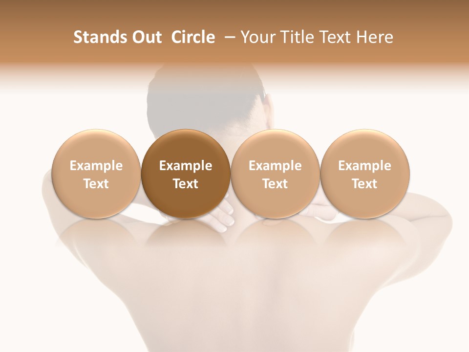 A Woman With Her Back To The Camera With Her Hands On Her Neck PowerPoint Template