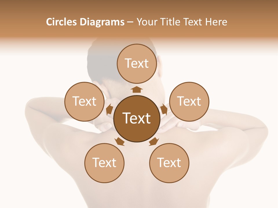 A Woman With Her Back To The Camera With Her Hands On Her Neck PowerPoint Template