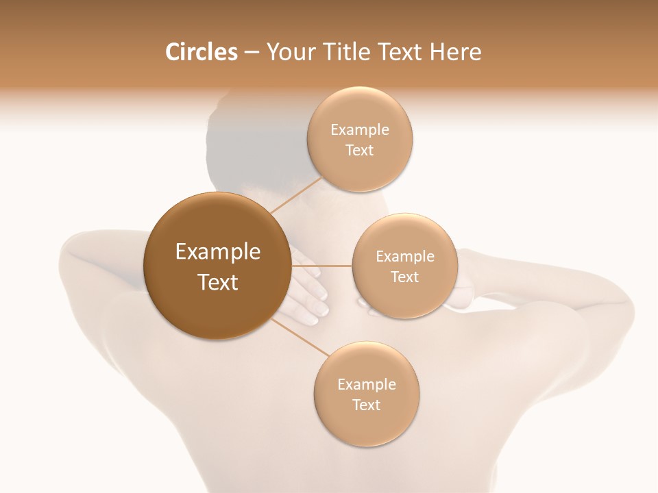 A Woman With Her Back To The Camera With Her Hands On Her Neck PowerPoint Template