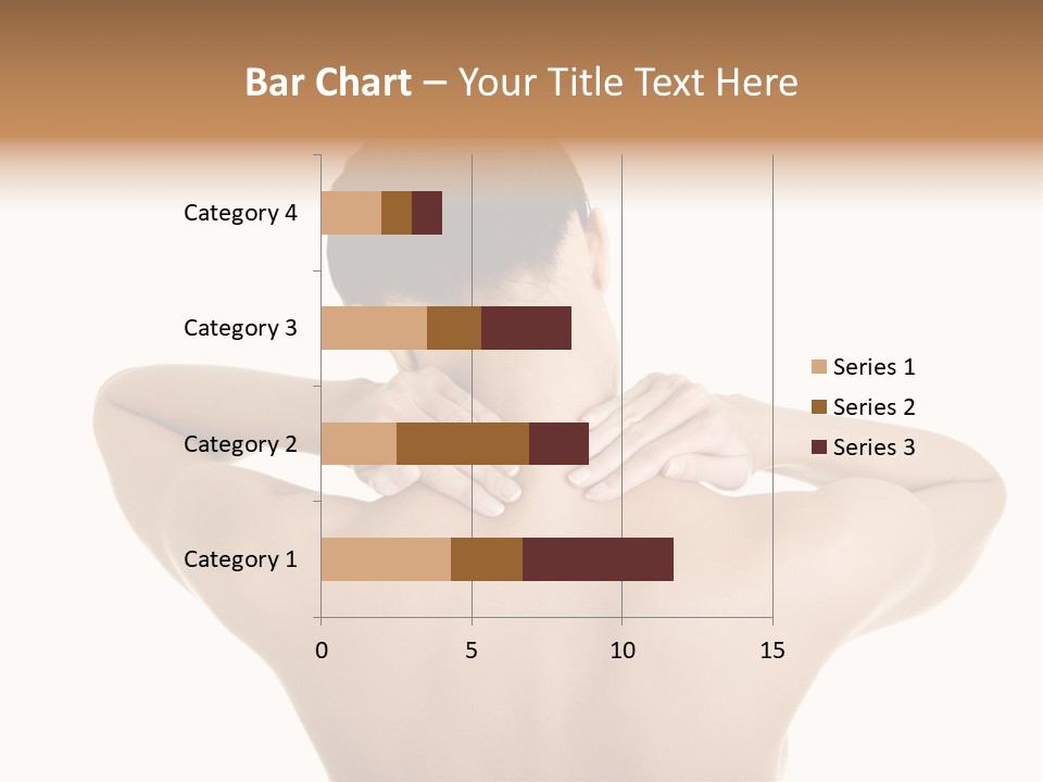 A Woman With Her Back To The Camera With Her Hands On Her Neck PowerPoint Template