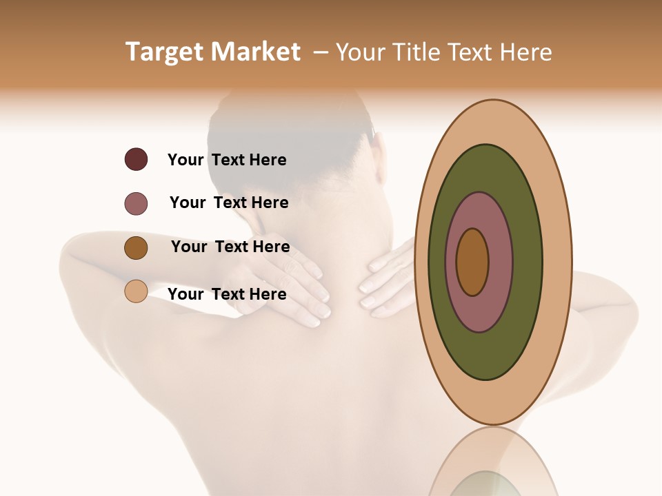 A Woman With Her Back To The Camera With Her Hands On Her Neck PowerPoint Template