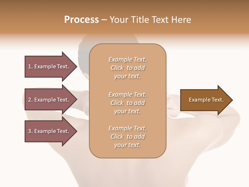 A Woman With Her Back To The Camera With Her Hands On Her Neck PowerPoint Template