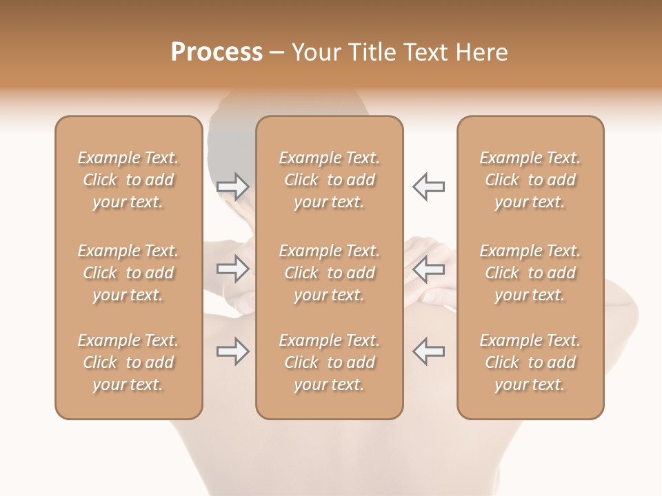 A Woman With Her Back To The Camera With Her Hands On Her Neck PowerPoint Template