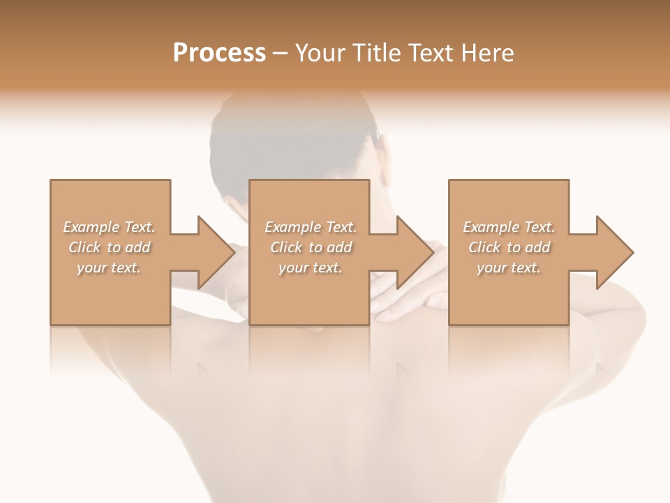 A Woman With Her Back To The Camera With Her Hands On Her Neck PowerPoint Template