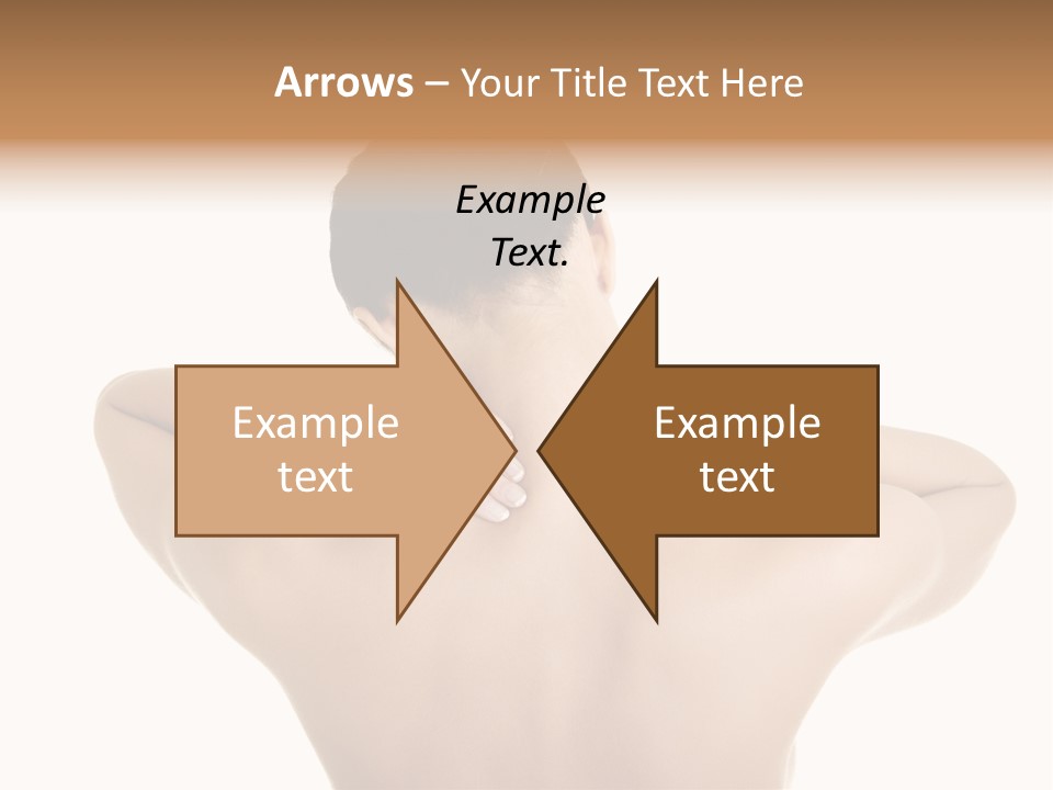 A Woman With Her Back To The Camera With Her Hands On Her Neck PowerPoint Template