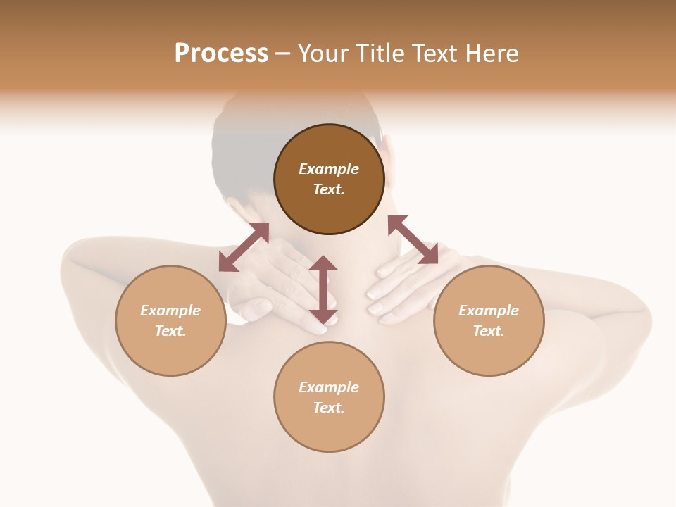 A Woman With Her Back To The Camera With Her Hands On Her Neck PowerPoint Template