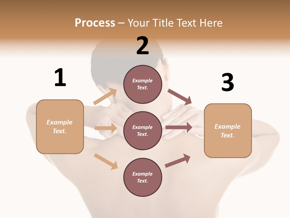 A Woman With Her Back To The Camera With Her Hands On Her Neck PowerPoint Template