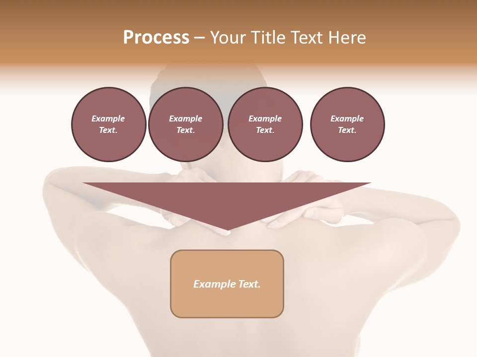 A Woman With Her Back To The Camera With Her Hands On Her Neck PowerPoint Template