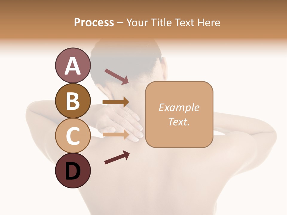 A Woman With Her Back To The Camera With Her Hands On Her Neck PowerPoint Template