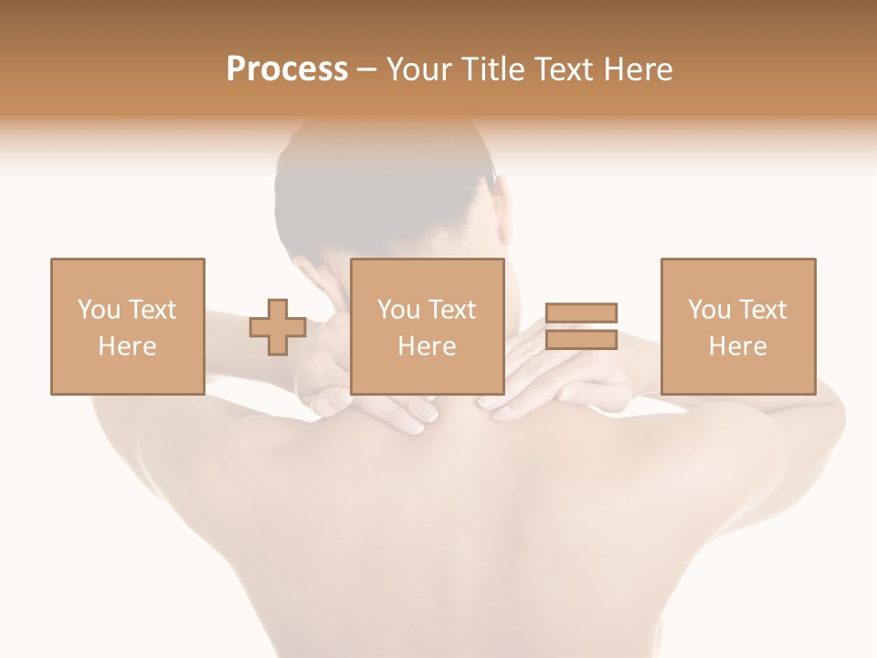 A Woman With Her Back To The Camera With Her Hands On Her Neck PowerPoint Template