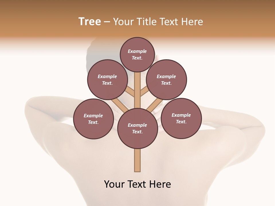 A Woman With Her Back To The Camera With Her Hands On Her Neck PowerPoint Template