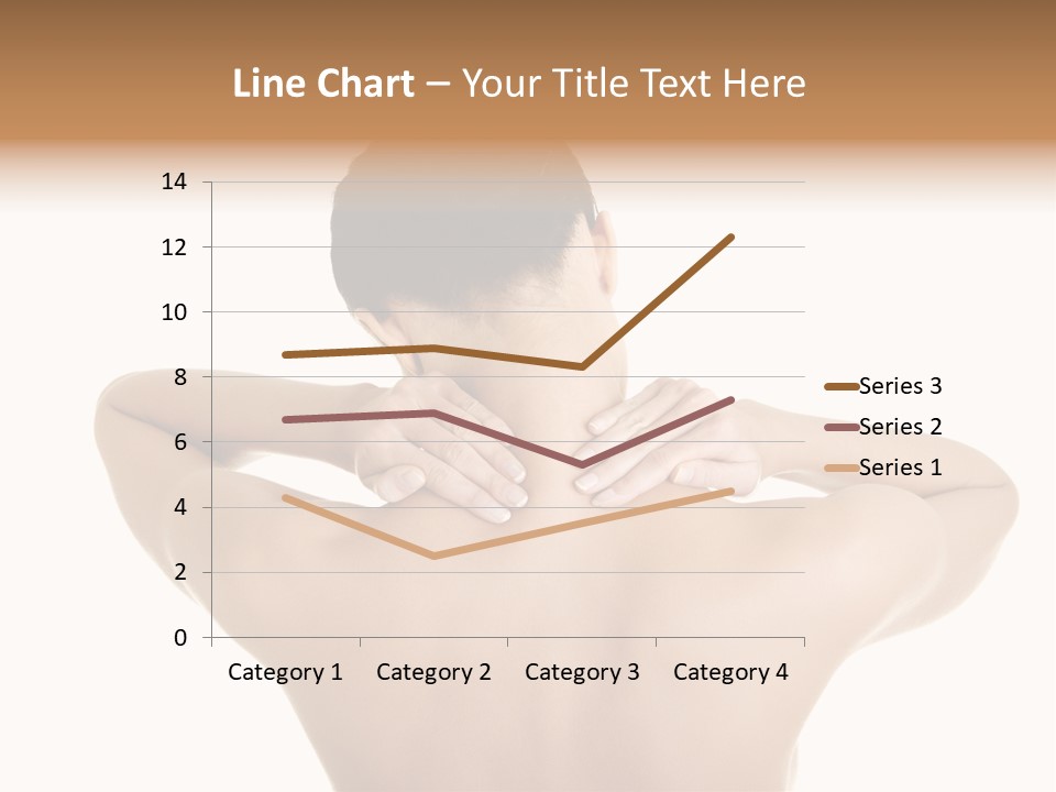 A Woman With Her Back To The Camera With Her Hands On Her Neck PowerPoint Template